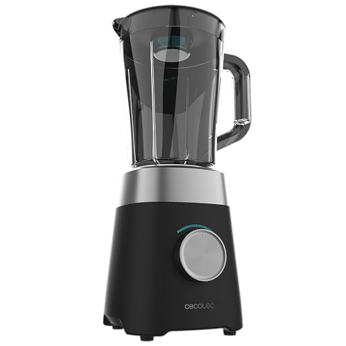 Cecotec - 1300W Electric Tabletop Mixer, 2 Speed, 4 Blades, Black Titanium