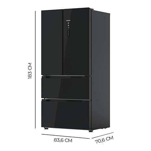 Cecotec - 510L French Door Refrigerator with Inverter Motor, Fast Cooling, NoFrost