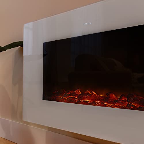 Cecotec - 2000W WiFi Electric Fireplace, 35" Size, Remote Control, Timer