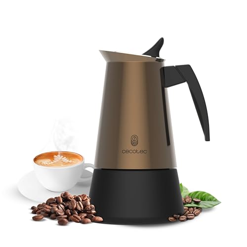 Cecotec Piccolina 900 Gold Coffee Maker - 10 cups, stainless steel filter