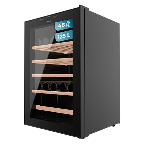 Cecotec 48 Bottle Bolero GrandSommelier Wine Fridge - Black Design