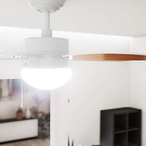 Cecotec - EnergySilence Aero 360 Ceiling Fan with Light, 50W, 6 Blades