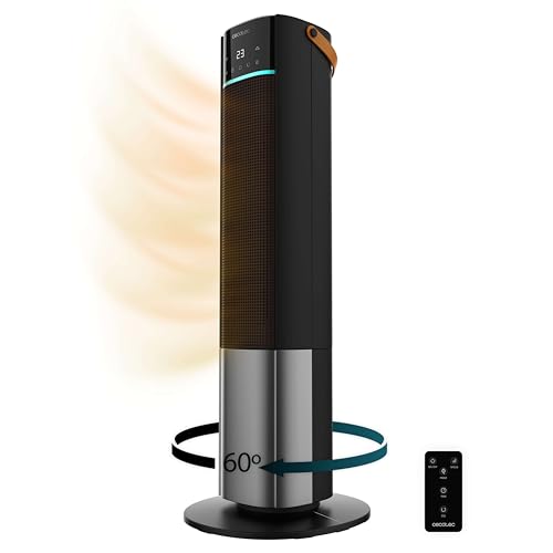 Experience warmth with Cecotec's Smart Ceramic Heater, featuring 2000W power, touch control, remote, and oscillation. Ideal for spaces up to 20 m². Keywords: ceramic heater, smart heater, remote control