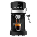 Cecotec Power Espresso 20 espresso machine in black with milk frother