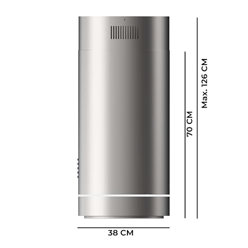 Cecotec - Bolero Flux Ire 388000 38cm A++ Stainless Steel Cooker Hood, 800 m3/h