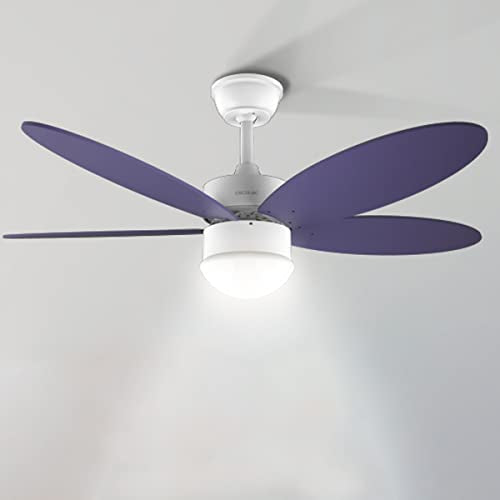 Cecotec - Energysilence Aero 4260 Ceiling Fan, 40W DC Motor, 5 Reversible Blades, LED Light, Remote Control