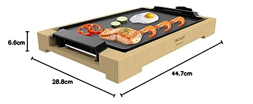 Cecotec Tasty&Grill 2000 Electric Bamboo Plancha - Fast Cooking