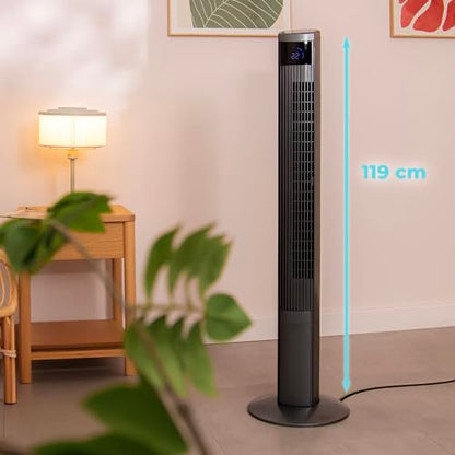 Cecotec - EnergySilence 9090 Skyline Ionic Fan, 119cm, Ionizer, Remote Control, 3 Modes