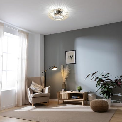 Cecotec - Ceiling Fan with Light, 20W DC Motor, Remote Control, Timer