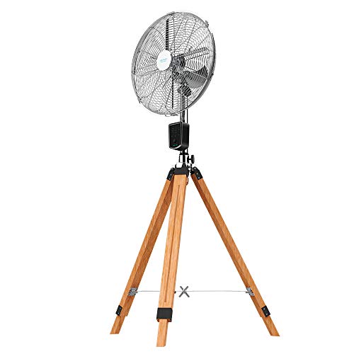Stay cool with the Cecotec EnergySilence 1600 Smart Tripod Fan. Featuring 50W power, 3 speeds, remote control, and 80° oscillation for optimal airflow. Keywords: tripod fan, remote control, oscillation