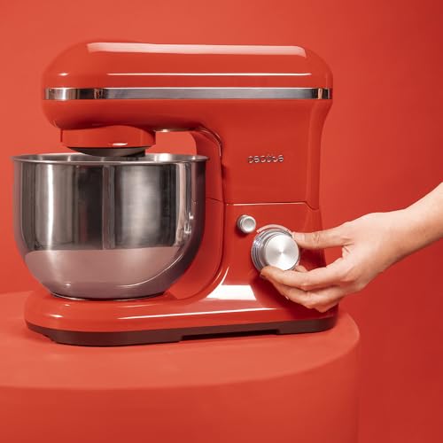 Cecotec - 1200W Red Mixer with 5L Bowl, 6 Speed Levels & Planetary Movement