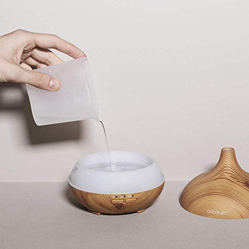 Cecotec - Ultrasonic Humidifier & Aroma Diffuser, 150ml, 3H Timer, 7 LED Colors