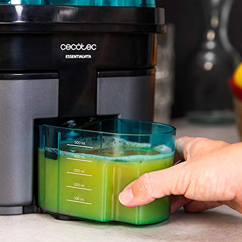 Cecotec EssentialVita Twice Black Electric Juicer With Double Head for Easy Squeezing
