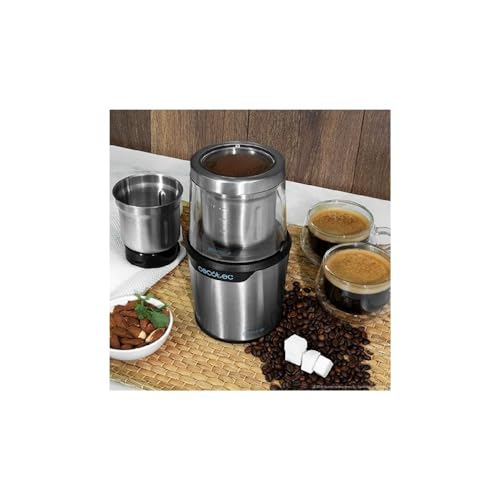 Cecotec TitanMill 300 DuoClean Electric Coffee Grinder with titanium-coated blades