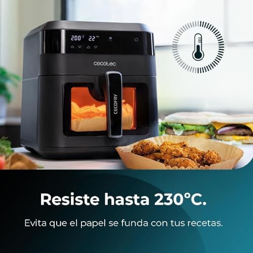 Cecotec Air Fryer Paper Pack - Compatible With 5-6.5 Quart Fryers - Easy Cleanup