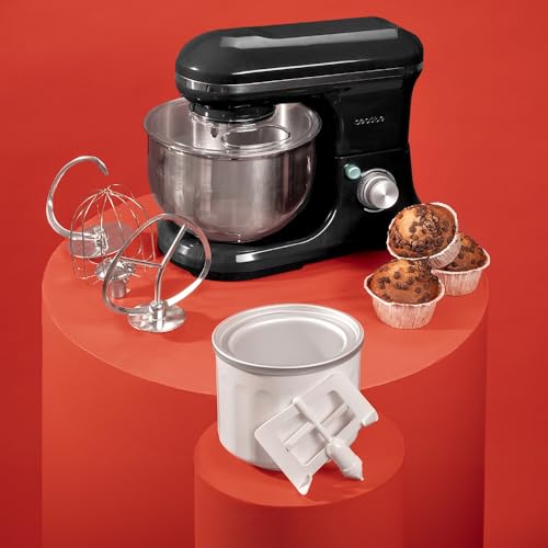 Cecotec - Cecomixer Merengue 5L Ice-Cream Kneader Mixer, 1200W Power, Black