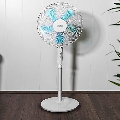 Cecotec - EnergySilence 520 Power Fan, 50W, 4 Speeds, Adjustable Height, Timer