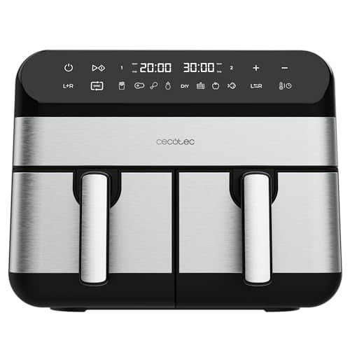 Cecotec - 9L Digital Air Fryer with Dual Temperature, 7 Cooking Programs, 2800W