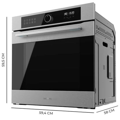 Cecotec - Stainless Steel Multi-Function Oven 3400W, 72L Capacity, 11 Cooking Modes