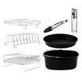 Enhance your cooking with Cecotec's 8-piece accessory set for 5-6.5L hot air fryers. Non-stick, dishwasher safe, and BPA free for healthy meals.