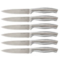 Discover the Cecotec Set of 6 Professional Steak Knives with 2mm thick blades. Ideal for effortless slicing, these knives combine style and functionality. Keywords: steak knives, professional knives, kitchen cutlery