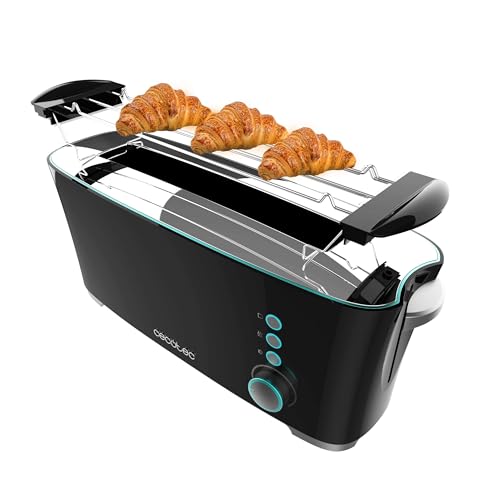Enjoy perfectly toasted bread with the Cecotec Vertical Toaster. Features 1000W power, XL double slot for two toasts, automatic stop, and crumb collector. Keywords: vertical toaster, 1000W, XL slot