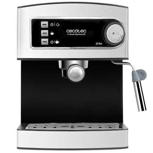 Cecotec - Espresso & Cappuccino Maker, 850W, 20 Bars, 1.5L, Double Arm