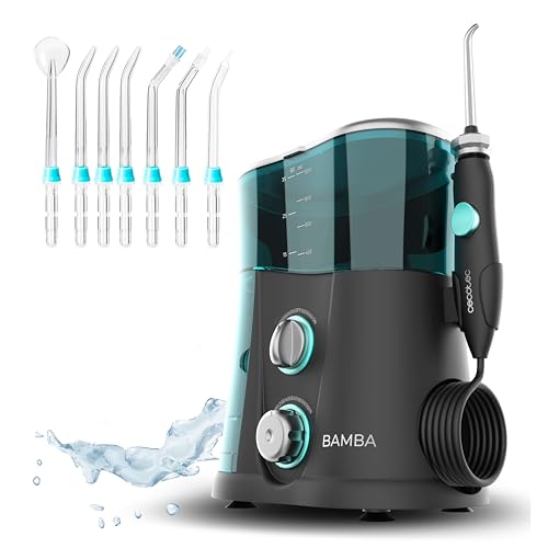 Experience the Cecotec Bamba ToothCare 1200 Jet Pro with 7 nozzles, 10 pressure settings, and LED display. Perfect for effective oral hygiene. Keywords: oral irrigator, Cecotec, ToothCare, dental care, LED display