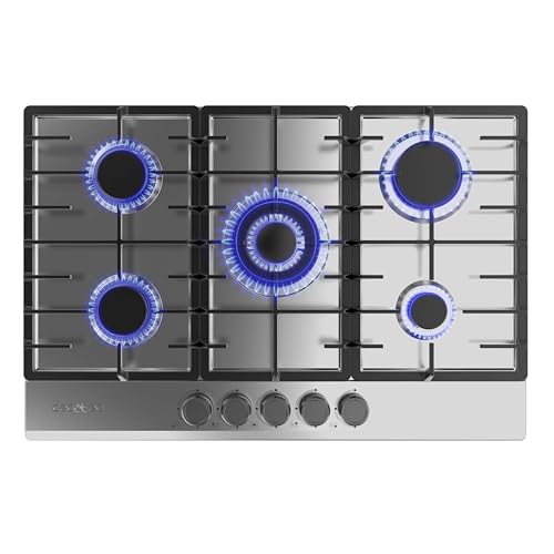 Cecotec Bolero Squad G 5200F Stainless Steel Gas Hob with 5 Burners