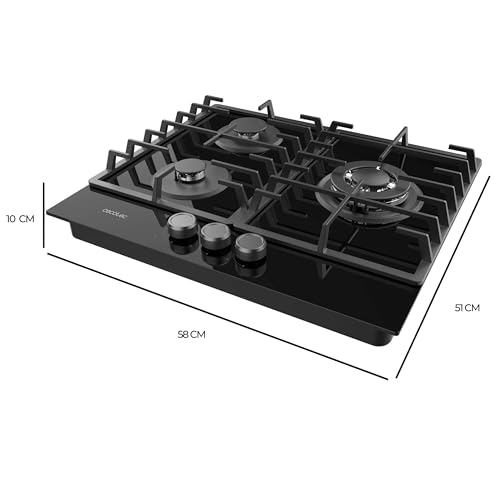 Cecotec Bolero Squad G 3200F Gas Stove - 3 Burners With Safety Valve