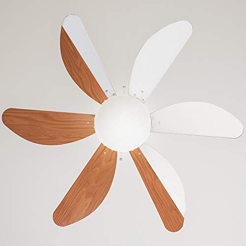 Cecotec - EnergySilence Aero 360 Ceiling Fan with Light, 50W, 6 Blades