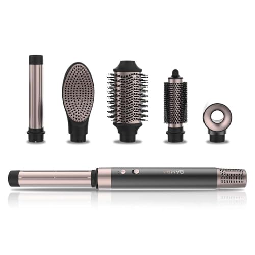 Cecotec Bamba CeramicCare AirGlam 6-in-1 Hot Air Brush with multiple heads and sleek design