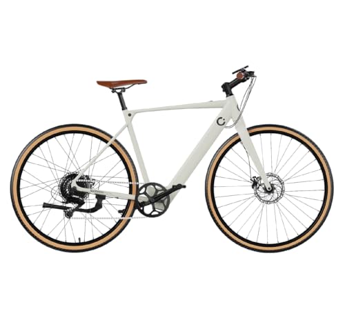 Cecotec Sprint Electric City Bike with 28 inch wheels and white aluminum frame