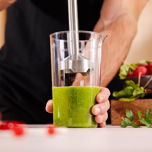 Cecotec - 1100W Immersion Blender with Titanium Blades, Turbo Function, XL Foot