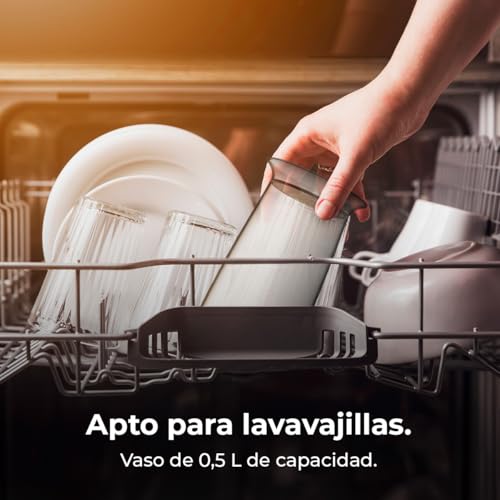 Cecotec - RetroBeige Blender 1200W, CrossBlades, 0.5L Capacity, 2 Speeds