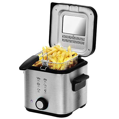 Cecotec CleanFry Infinity 1500 Deep Fryer in black with a non-stick inner pot and adjustable temperature settings