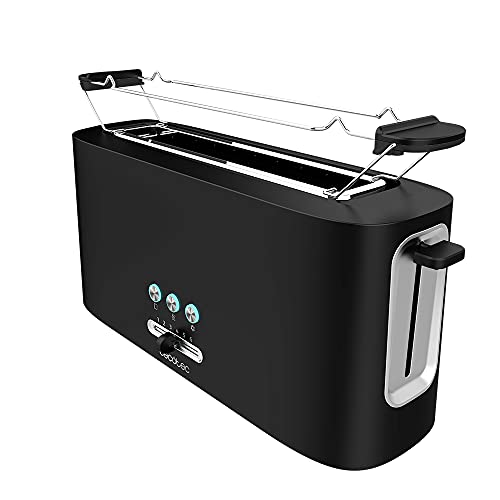 Cecotec Toast & Taste 10,000 Toaster in black with stainless steel finishes