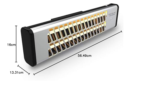 Cecotec - Quartz Electric Radiator 1200W, Adjustable Thermostat, IP24, Low Consumption