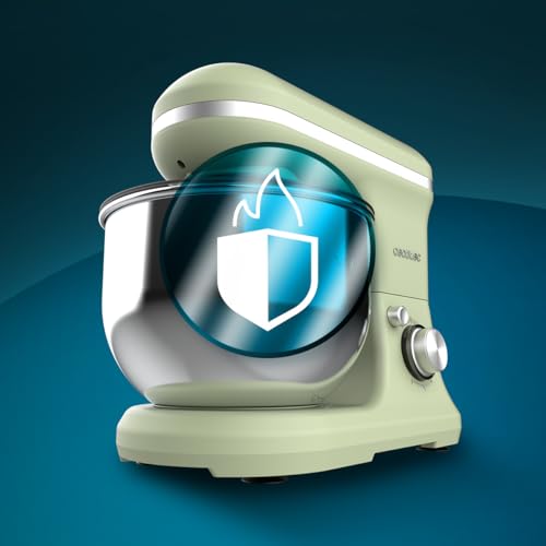 Cecotec - 1200W Green Mixer with 5L Bowl, 6 Speed Levels, Planetary Movement