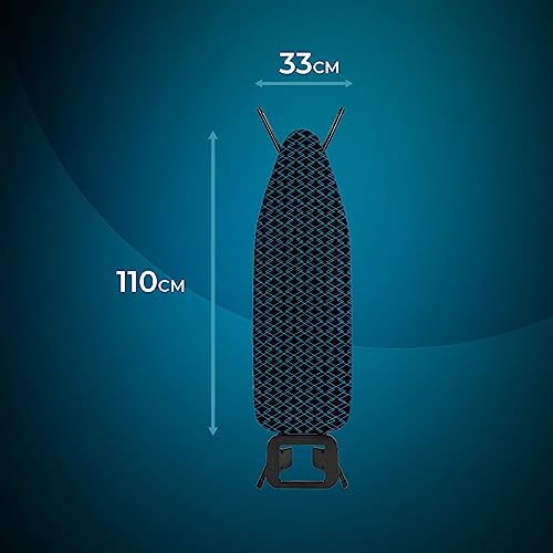 Cecotec - StrongBoard 100 Ironing Board, 110x33 cm, 100% Cotton Cover, Fireproof