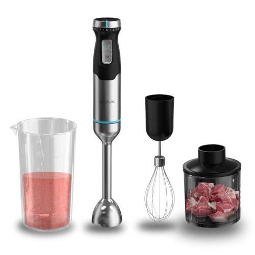Cecotec Immersion Blender Power Pulsar 2300Max with stainless steel blades and ergonomic design