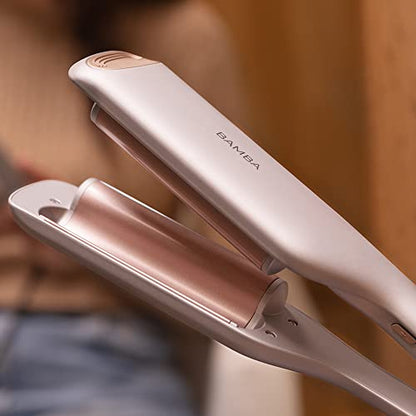 Cecotec - Ceramic Wave Straightener with Tourmaline Coating, Adjustable Temp, LCD Display