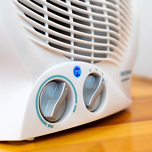 Ready Warm - 2000 W Electric Bathroom Heater, Adjustable Thermostat, 2 Heat Levels, Quiet Operation