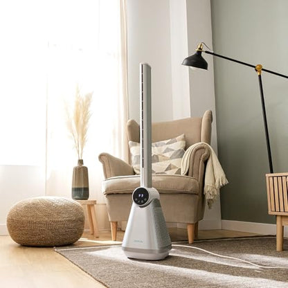 Cecotec - EnergySilence 9890 Bladeless Tower Fan with Remote, 3 Speeds, 40º Oscillation