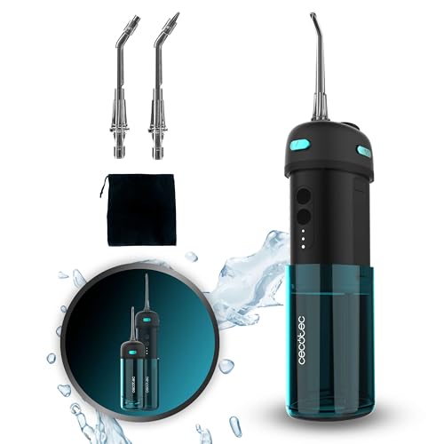 Cecotec Portable Dental Water Flosser with telescopic water tank and interchangeable nozzles