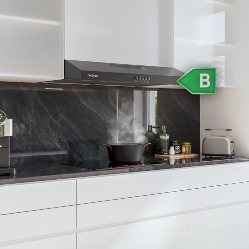 Cecotec - 60 cm Cooker Hood Bolero Flux CM 602200, 220 m³/h Suction, 3 Power Levels, Low Consumption