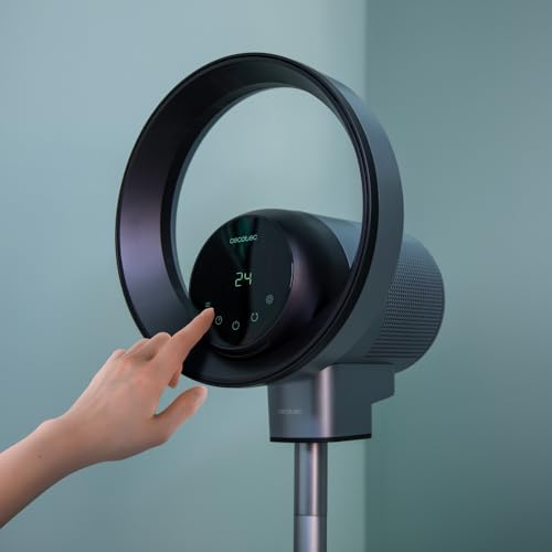 Cecotec TotalPure 2in1 MoonStyle Dark Fan and Air Purifier - Elegant Bladeless Design