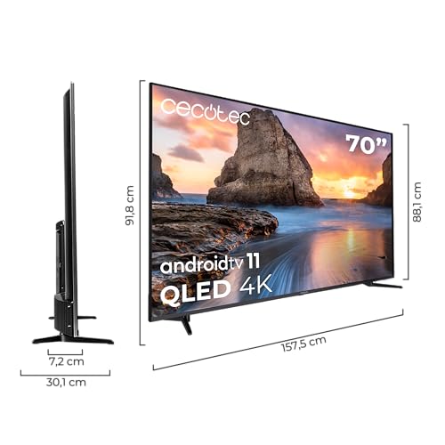 Cecotec QLED 70” Smart TV V1+ Series - Stunning 4K UHD Experience