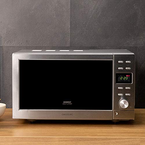 Cecotec GrandHeat 2000 Flatbed Steel Microwave - Spacious Interior for Large Dishes