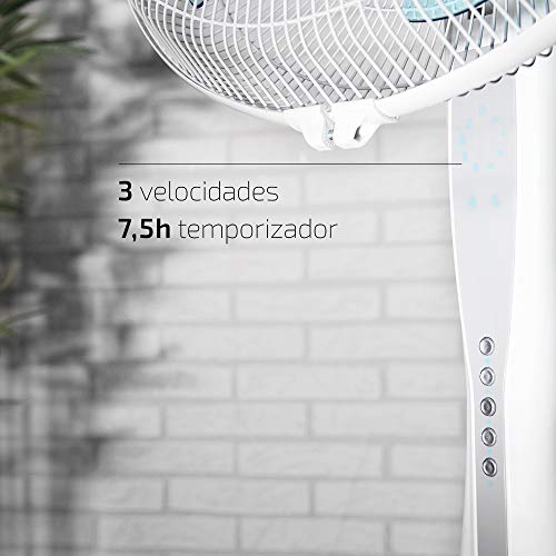 Cecotec - EnergySilence 530 Pedestal Fan with Remote, Timer, 3 Speeds, Oscillating
